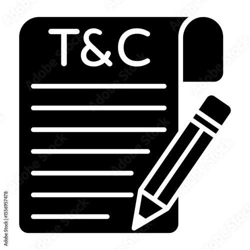 An icon design of terms and conditions
