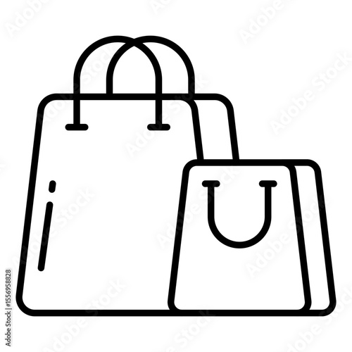 Trendy vector design of shopping bags