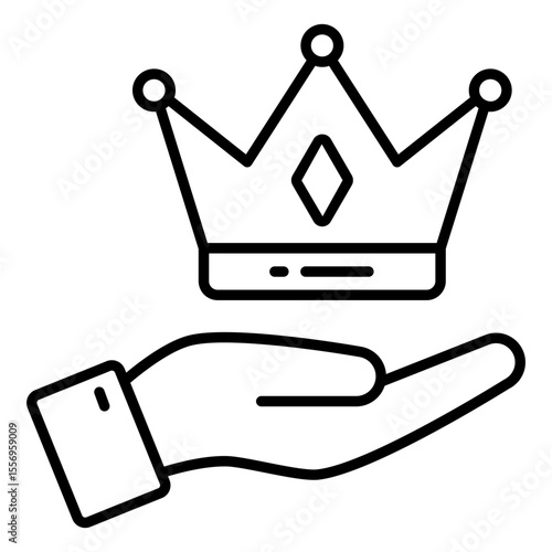 Editable design icon of premium service