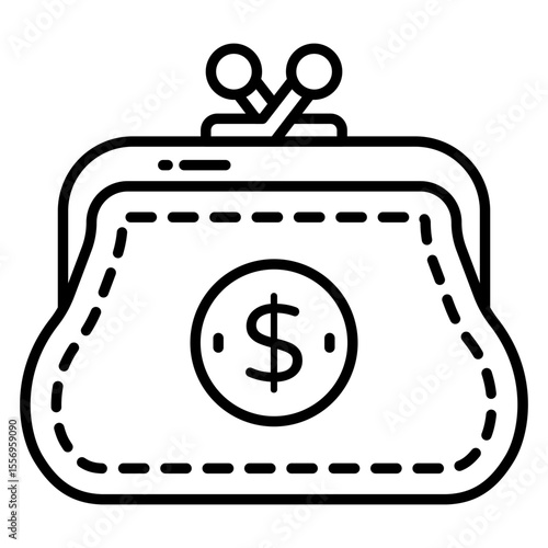 An icon design of women hand purse, clutch vector