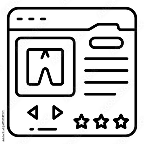 Unique design icon of e shopping