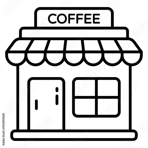 A creative design icon of coffee shop