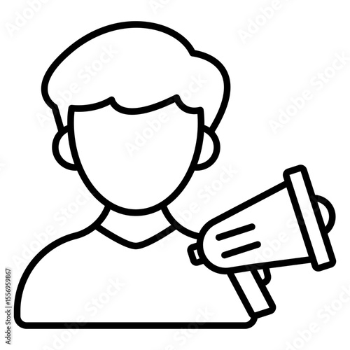 An icon design of announcer