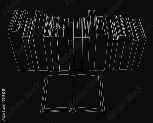 An open book lies on a sleek black background, its crisp pages slightly fanned for a natural look. Soft lighting highlights the texture of the paper, creating an elegant and minimalist composition.