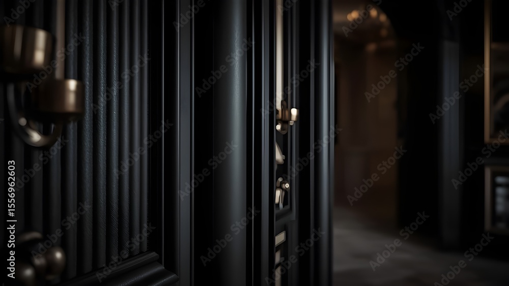 black and white doors