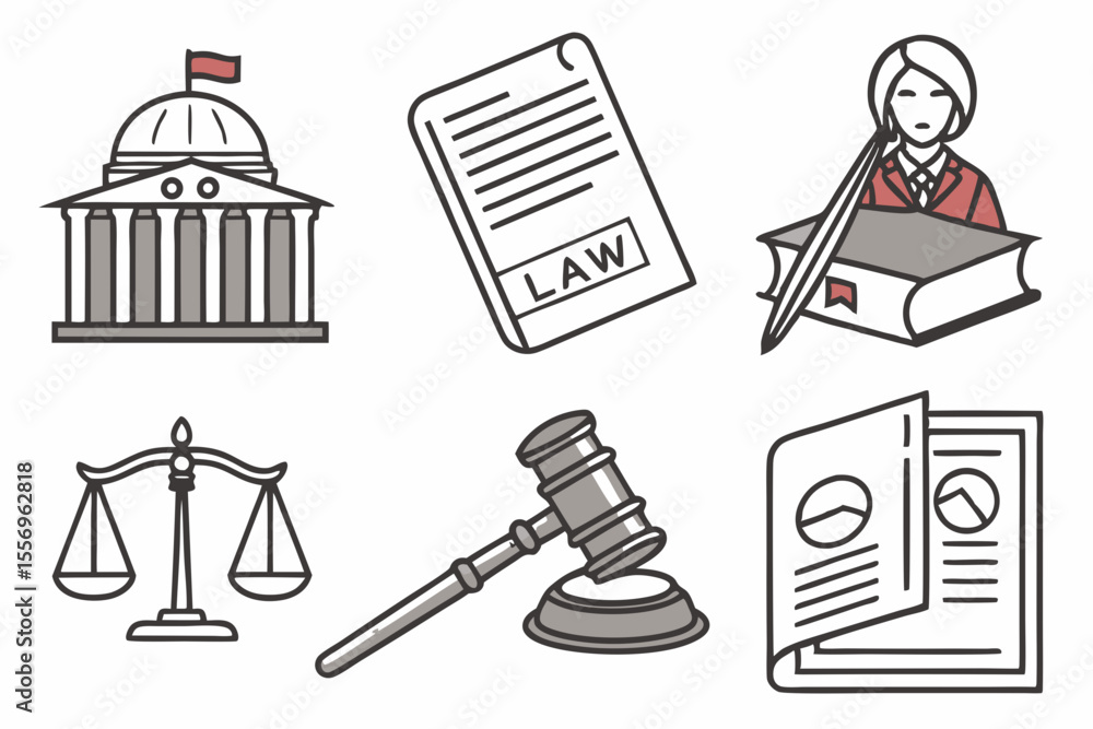 Fototapeta premium judge gavel and law books