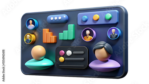 3d dashboard  design no background