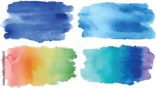 color full brush strokes and artistic ink splatters with smears and stains.  Multicolored splash watercolor blot 