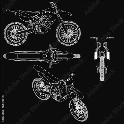 Bikes on a black background, featuring a large central bike flanked by two smaller ones. Sleek aerodynamic designs with low frames and wide handlebars stand