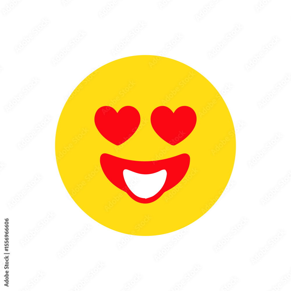Fototapeta premium heart with smiley face
