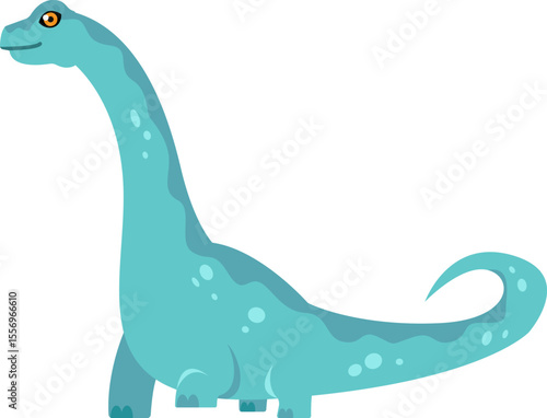 Cartoon Illustration of Brachiosaurus