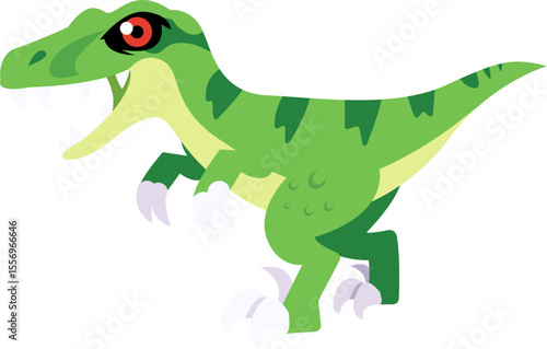 Cartoon Velociraptor Illustration