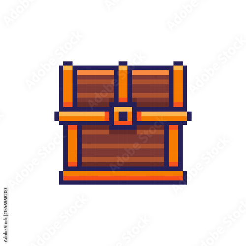 Pixel art Treasure Chest game asset design