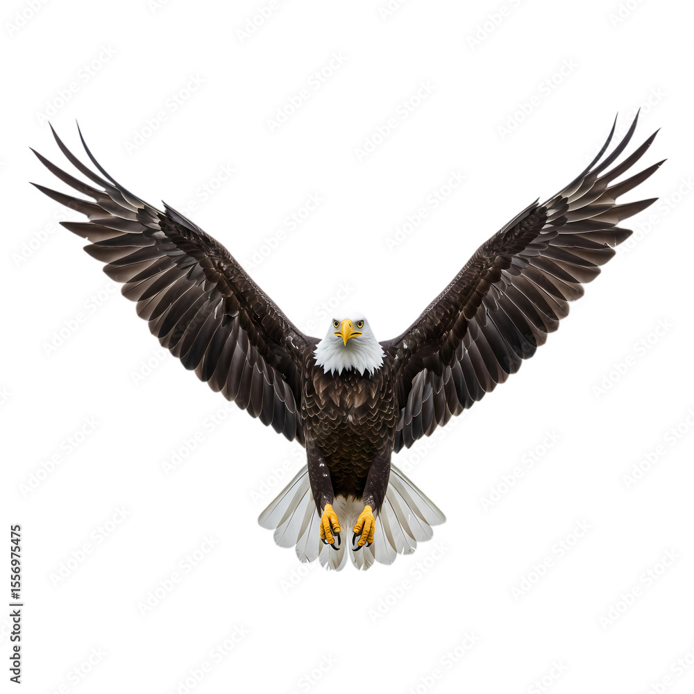 Obraz premium Majestic Bald Eagle in Flight: A Powerful Symbol