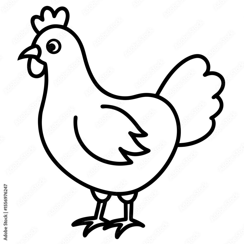 vector illustration of a chicken vector illustration of a chicken