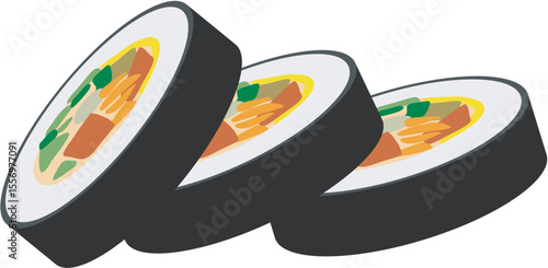 vector illustration of a sushi