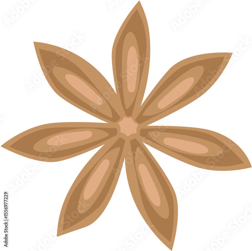 wooden flower vector illustration