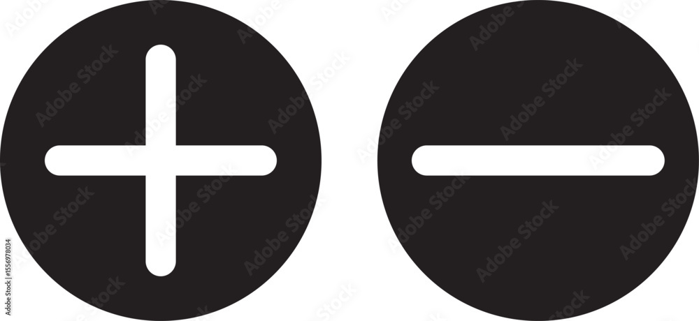 Obraz premium plus, minus icon red green vector design, plus minus icon vector symbol illustration. 