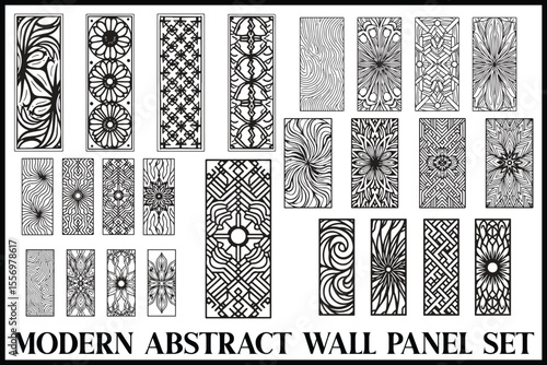 Modern Geometric Wall Panel Bundle
