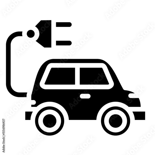 Electric Vehicle vector style icon