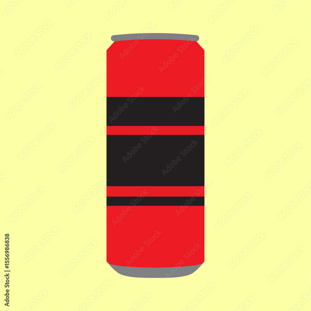 Fototapeta premium Cans vector, clip art, and symbol. Flat design of hdrink concept and simple design