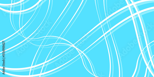 Abstract white line on blue background