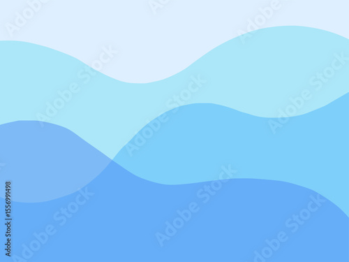 波の背景　穏やかな海のイメージのイラスト