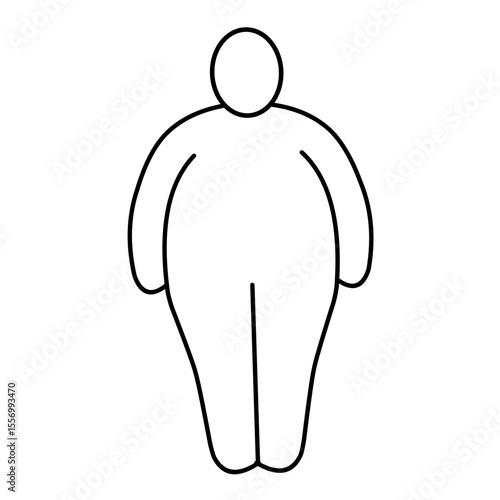 thin and fat body vector 