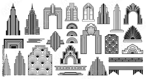 Art Deco Buildings with Architecture, and Design.