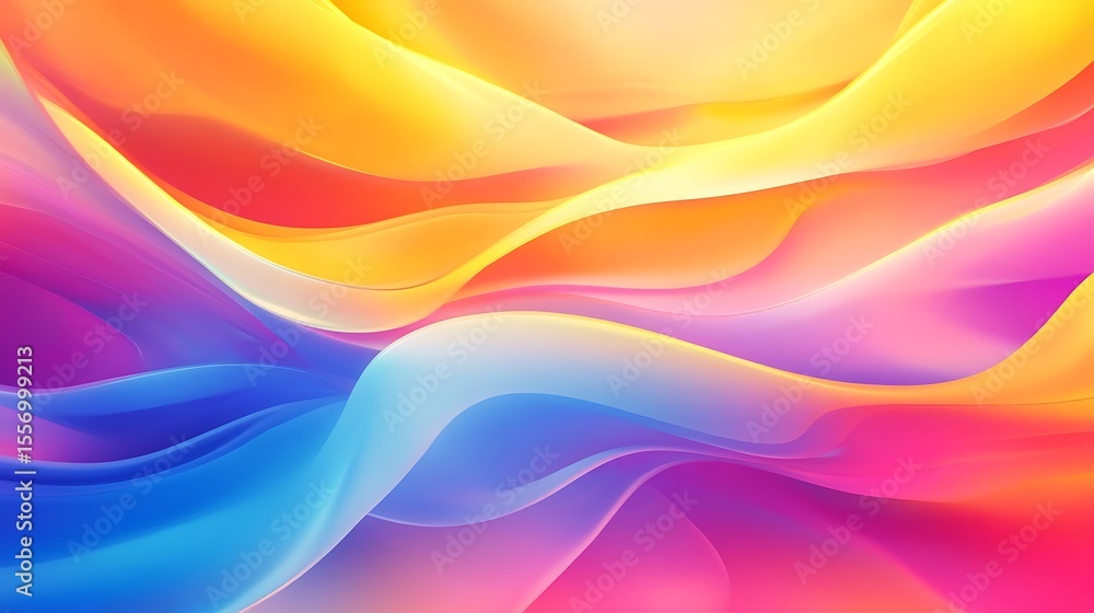 Fototapeta premium Abstract Colorful Fluid Waves. (4)