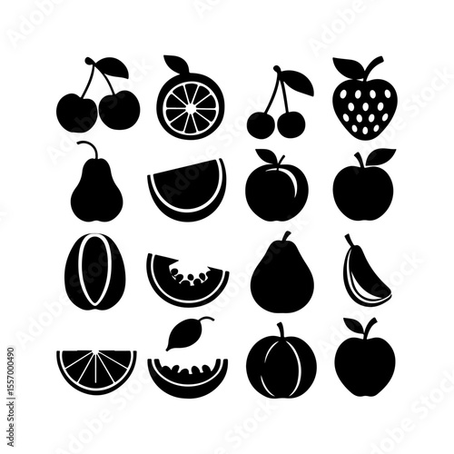 Silhouette design elements for design universal template, simple template design isolated on white background.