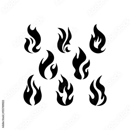 Silhouette design elements for design universal template, simple template design isolated on white background.