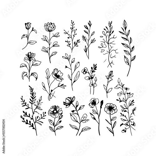 Silhouette design elements for design universal template, simple template design isolated on white background.