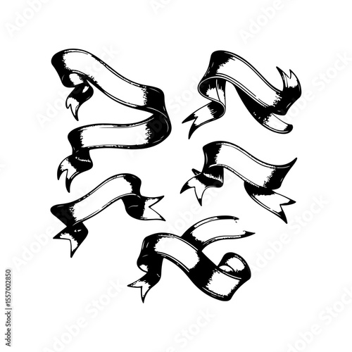 Silhouette design elements for design universal template, simple template design isolated on white background.