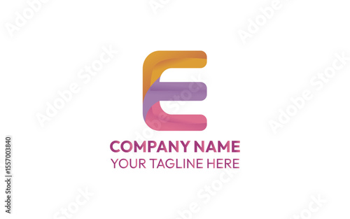 Bold and Minimalist Capital Letter E Typography Design