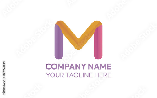 Bold Capital Letter M in Clean Modern Typography