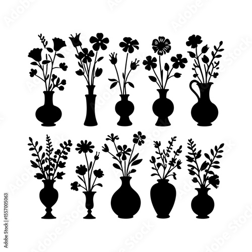 Silhouette design elements for design universal template, simple template design isolated on white background.