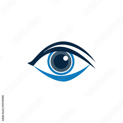 simple human eye logo design vector for eye hospital 