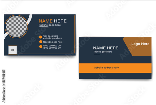 Modern clean professional corporate business card design or company brochure design template with  colour variation keywords.