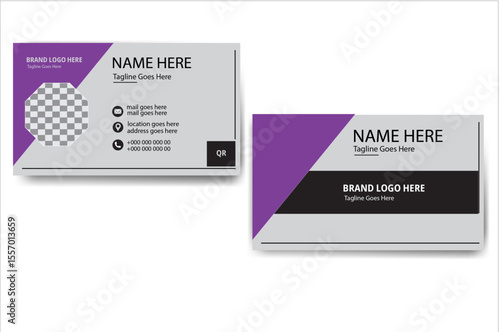 Modern clean professional corporate business card design or company brochure design template with  colour variation keywords.