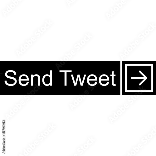 Send Tweet Vector Icon