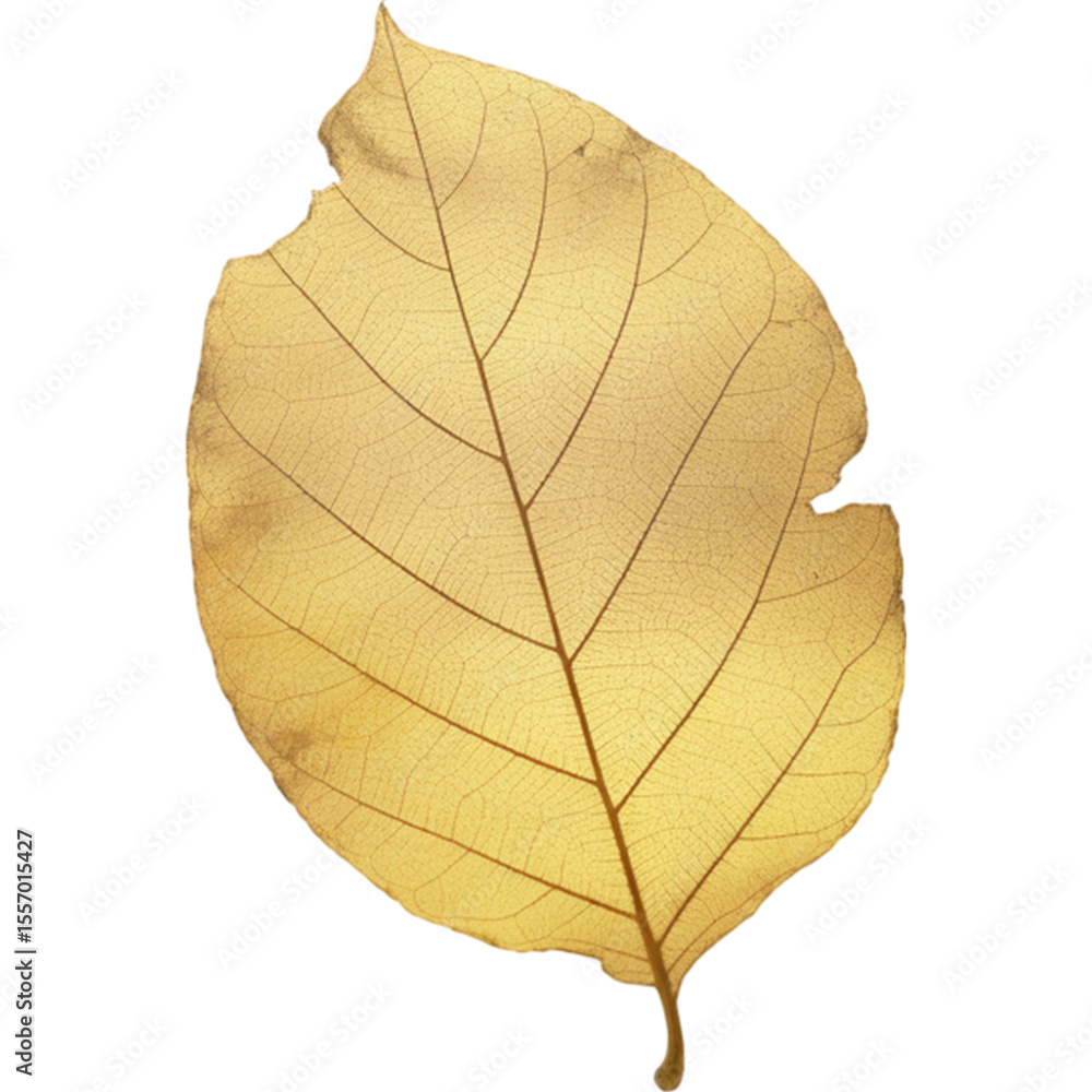 Obraz premium A single dried golden brown leaf