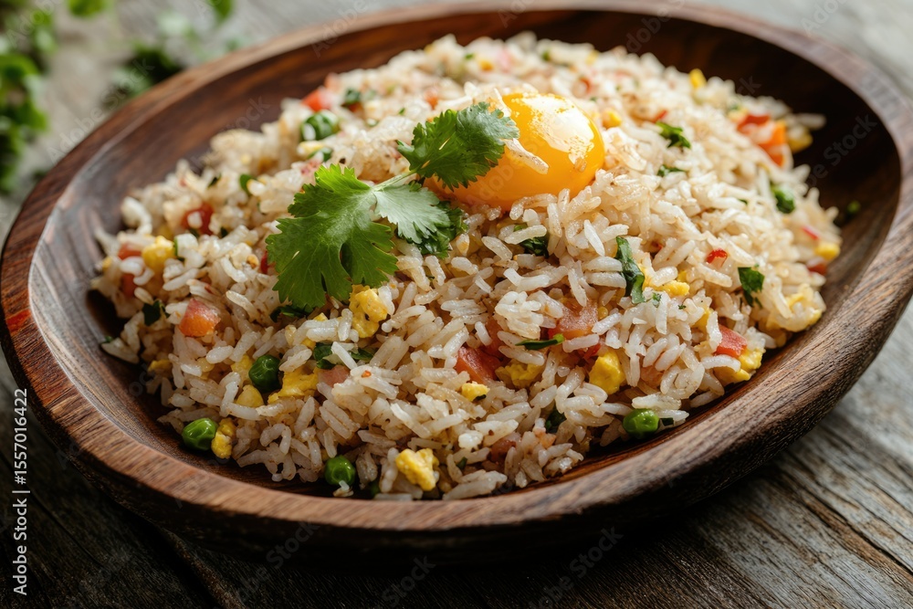 Delicious fried rice with egg and vegetables, a flavorful and satisfying Asian dish. Delicious fried rice with egg and vegetables, a flavorful and satisfying Asian dish.