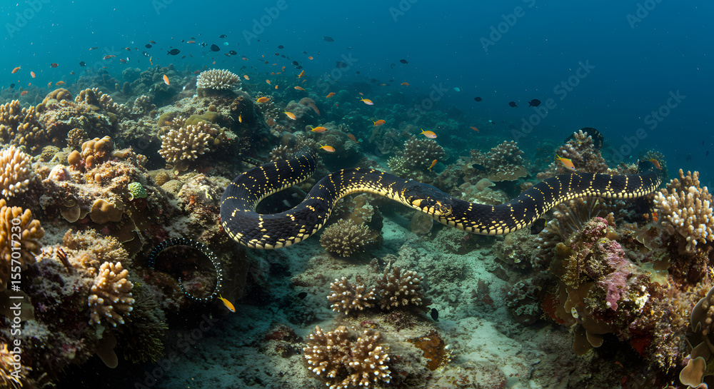 Obraz premium Sleek Sea Snake PNG