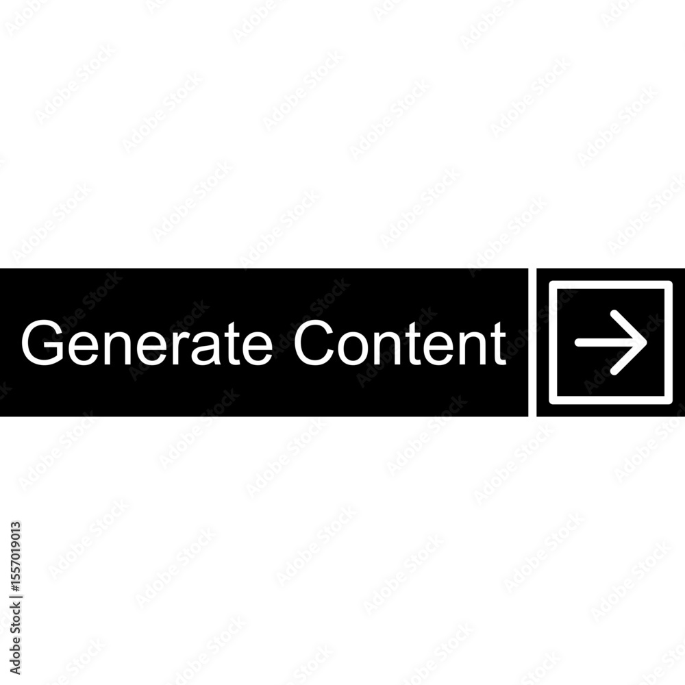 Obraz premium Generate Content Vector Icon