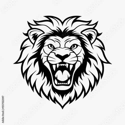 Wallpaper Mural Lion head mascot angry roar vector icon Torontodigital.ca