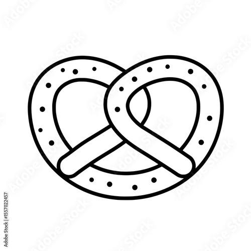 Artisan Pretzel: a traditional artisan pretzel with its signature knotted shape, delicately salted, is perfect for showcasing culinary simplicity and enjoyment.