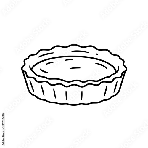 The artful of Baked Pie: a hand-drawn illustration showcases the simplicity and delight of a classic pastry, offering a glimpse into the warm embrace of a homely treat.