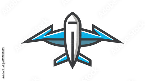 Modern Airplane Icon Travel, Flight, Aviation, Journey, Air Transport