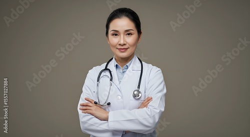Confident Female Doctor Portrait of a Physician with Stethoscope
